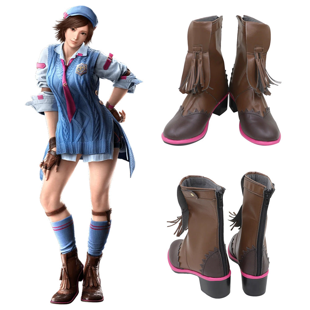 Tekken 8 Asuka Kazama Brown Cosplay Shoes Shoes/Boots - Tophatter Daily Deals